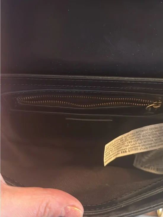 Zara Black bah Crossbody with Cream Canvas Strap - Picture 4 of 4